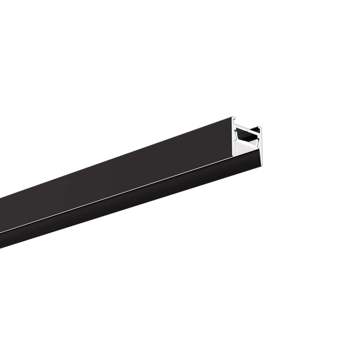 Profil aluminiu bandă LED MICRO-HG, negru anodizat