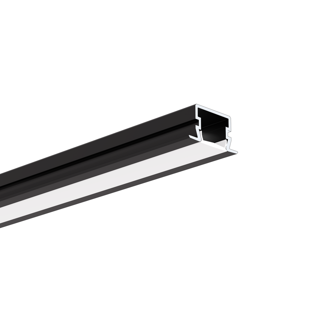 Profil aluminiu bandă LED PDS-NK, negru anodizat
