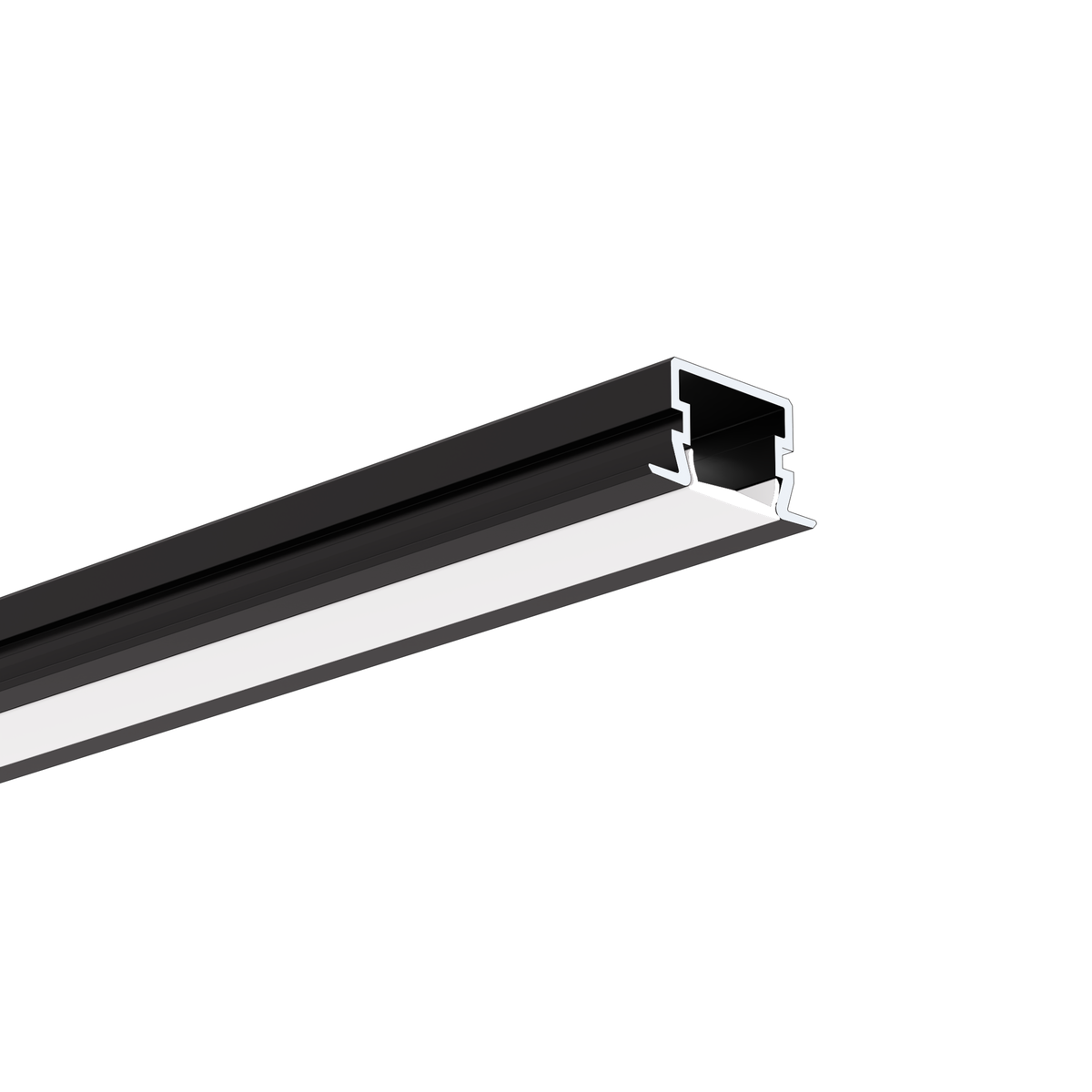 Profil aluminiu bandă LED PDS-NK, negru anodizat