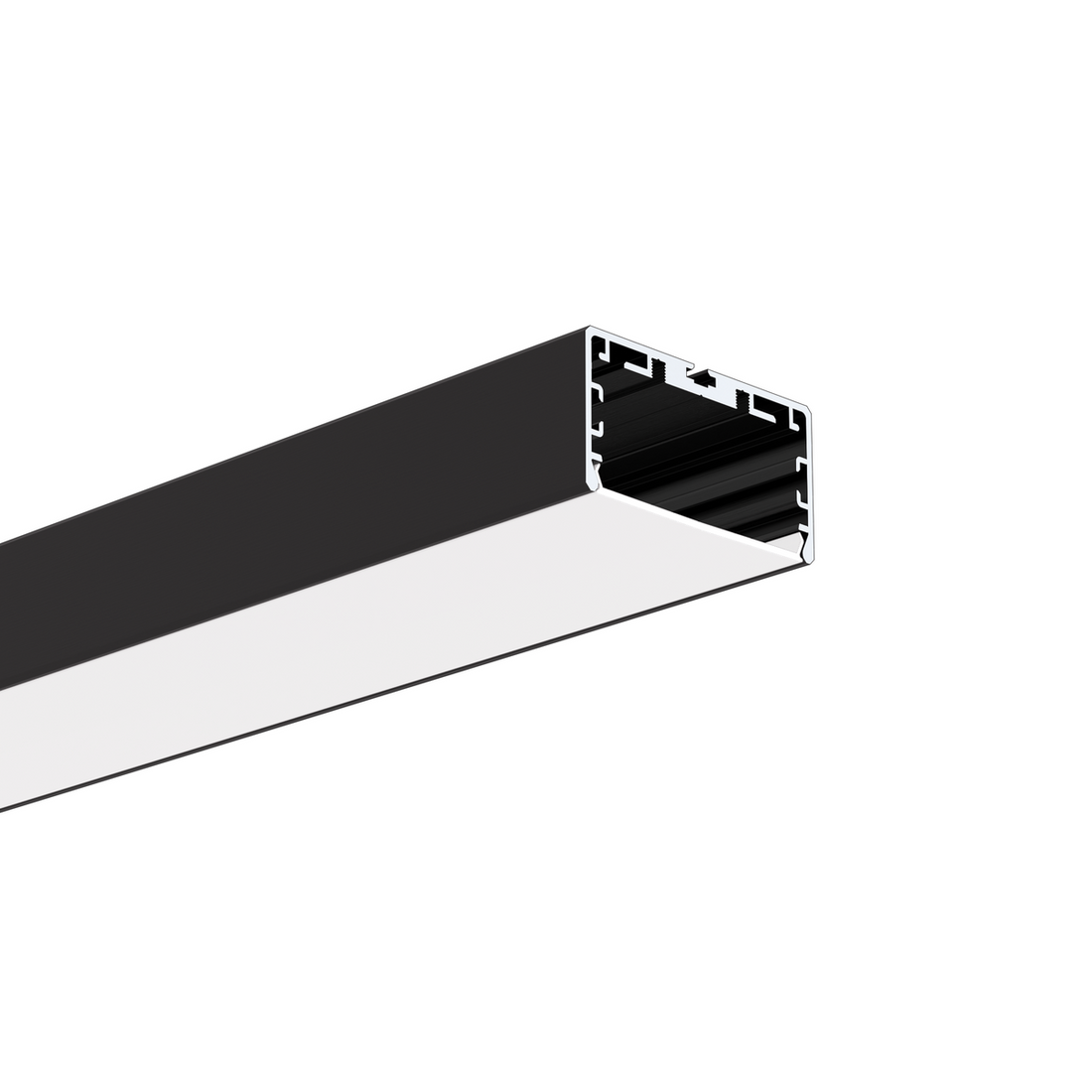 Profil aluminiu bandă LED LIPOD-50, negru anodizat