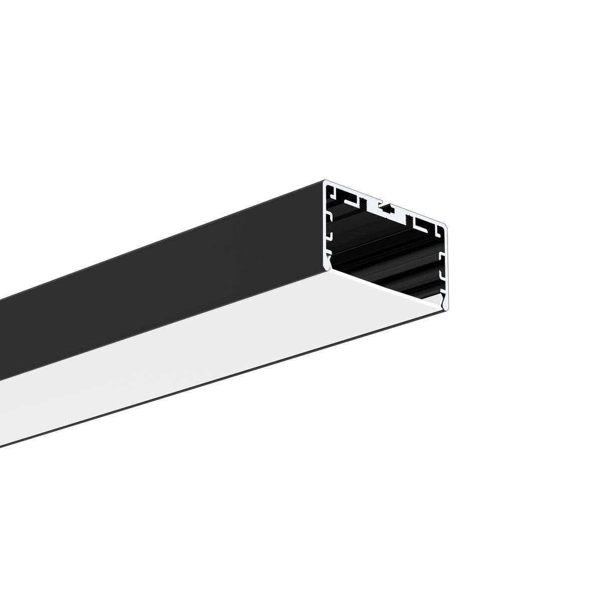 Profil aluminiu bandă LED LIPOD-50, negru anodizat