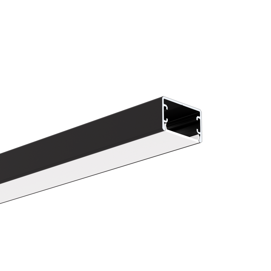 Profil aluminiu bandă LED GLAZA-LL, negru anodizat