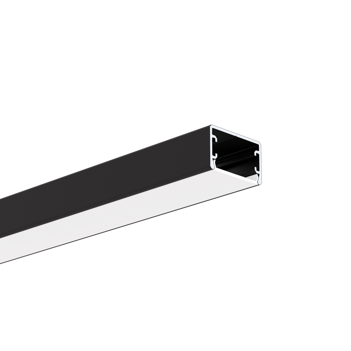 Profil aluminiu bandă LED GLAZA-LL, negru anodizat