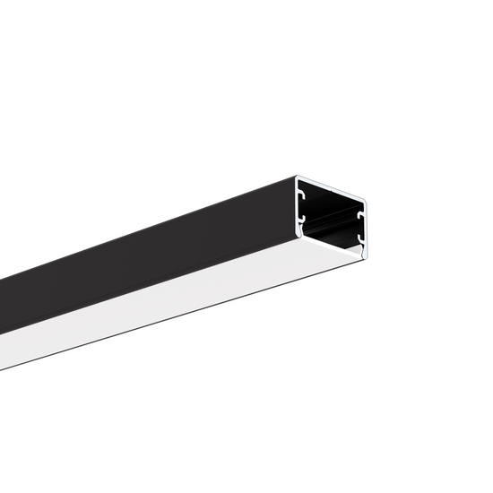 Profil aluminiu bandă LED GLAZA-LL, negru anodizat
