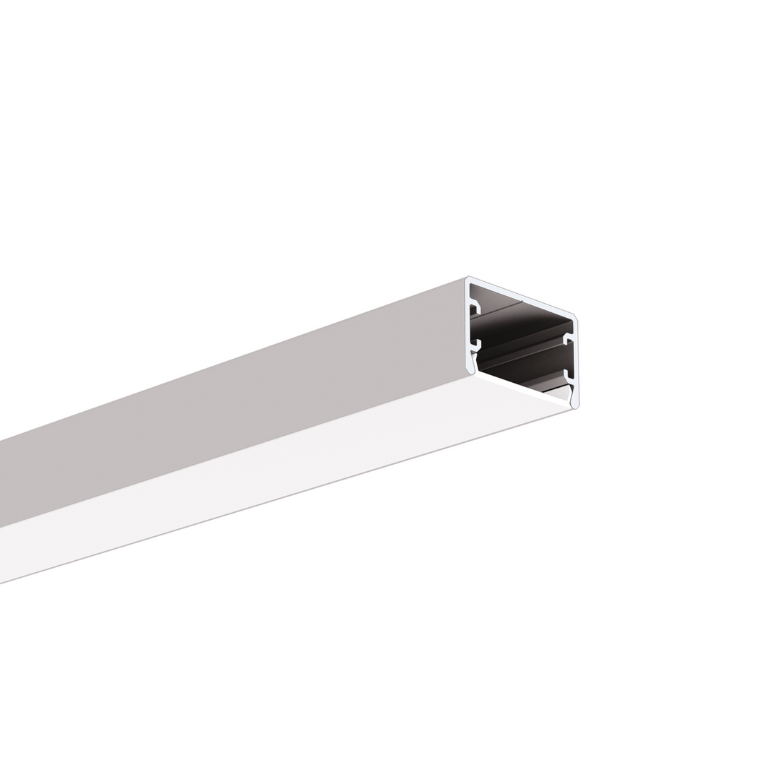 Profil aluminiu bandă LED GLAZA-LL, argintiu anodizat