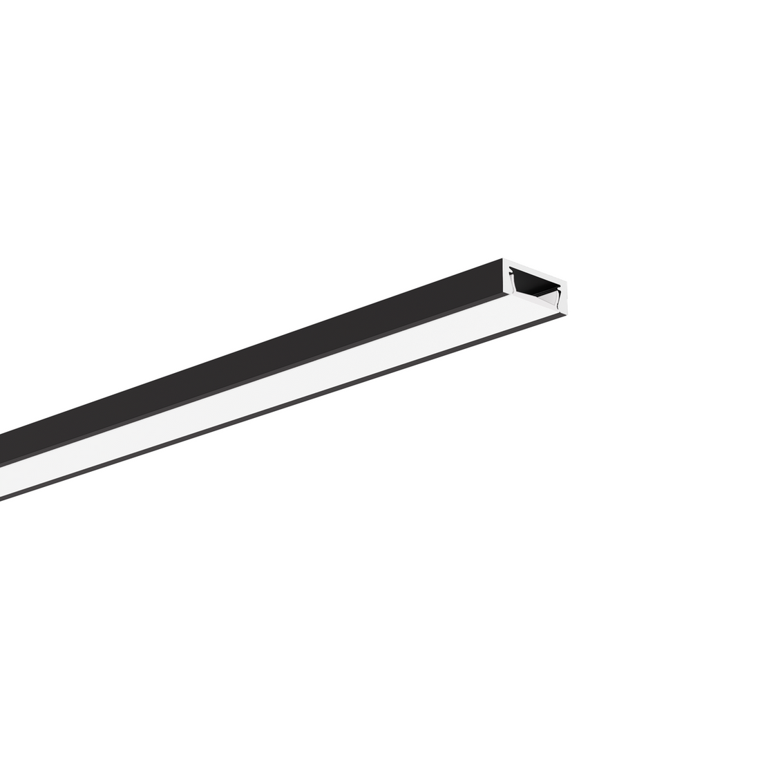 Profil aluminiu bandă LED MICRO-PLUS, negru anodizat