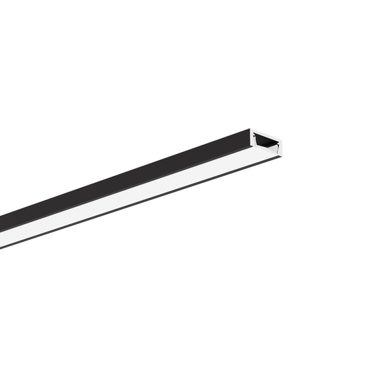 Profil aluminiu bandă LED MICRO-PLUS, negru anodizat
