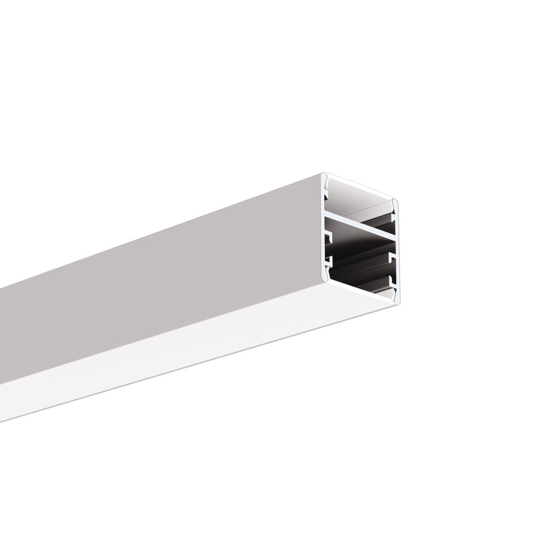 Profil aluminiu bandă LED GLAZA-DUO, argintiu anodizat