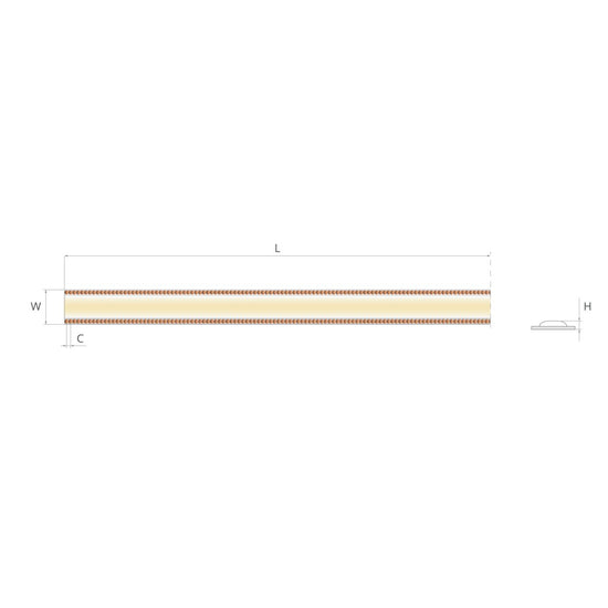 Bandă LED 24V 10 W/m, 320 LED/m, CRI 90, IP20, 8 mm, tăiere la 1 mm