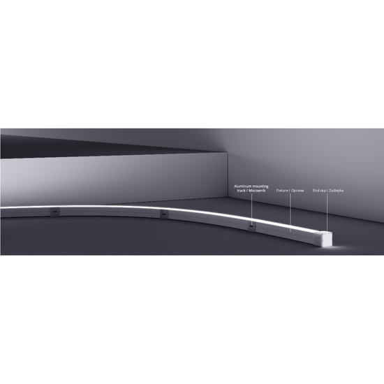 Desen tehnic neon flex LED emisie laterală 24V 14 W/m, CRI 90, IP67, 16 mm