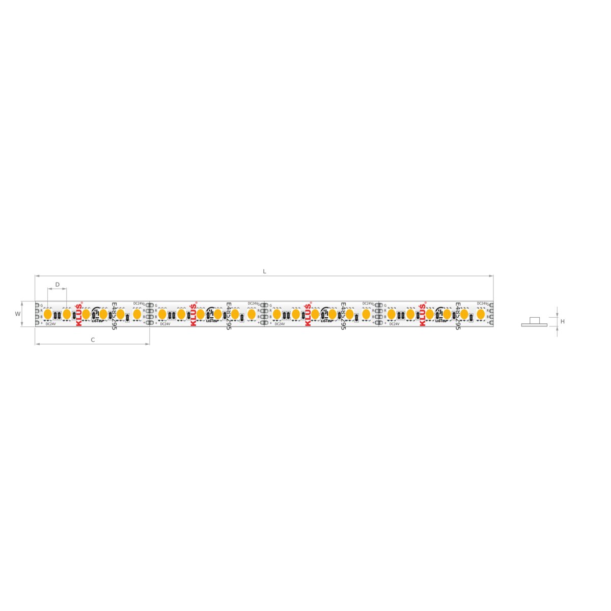 Bandă LED RGB 24V 7 W/m, 120 LED/m, IP20, 8 mm