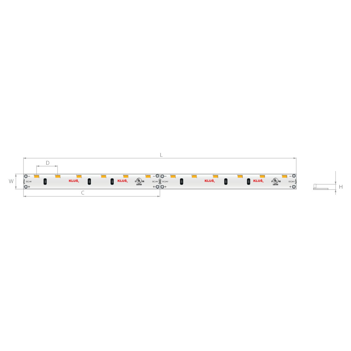 Bandă LED 24V 4,8 W/m, 60 LED/m, CRI 90, IP20, 5 mm, emisie laterală