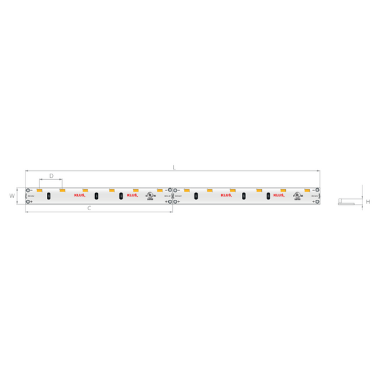 Bandă LED 24V 4,8 W/m, 60 LED/m, CRI 90, IP20, 5 mm, emisie laterală