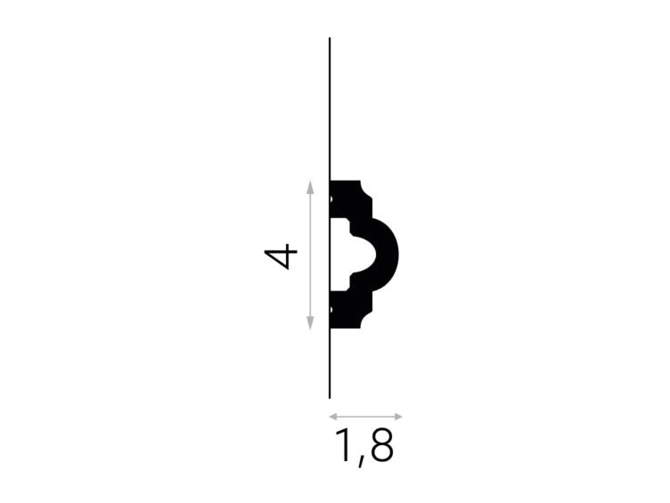 BRAU POLIMER RIGID MD002 - 200 X 4 X 1.8 CM