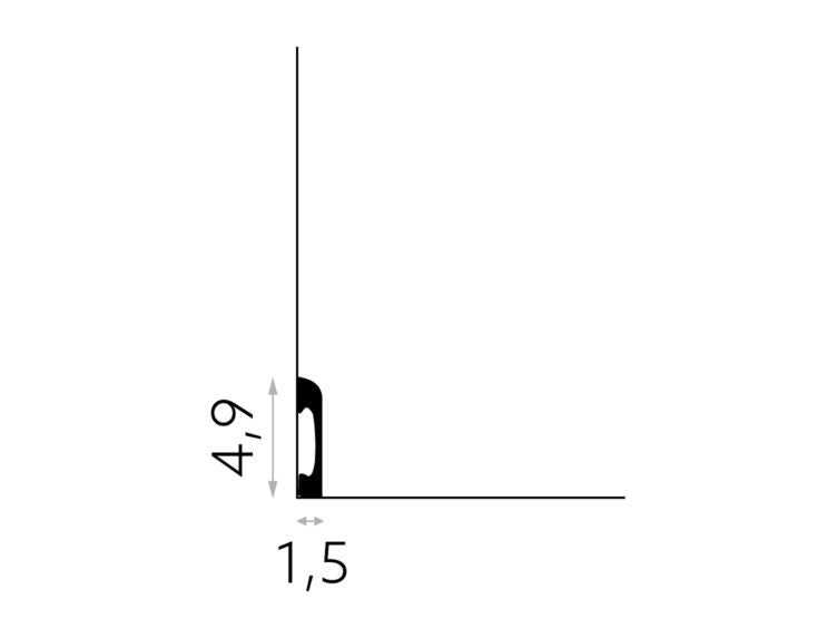 PLINTA POLIMER RIGID MD004 - 200 x 4.9 x 1.5 cm