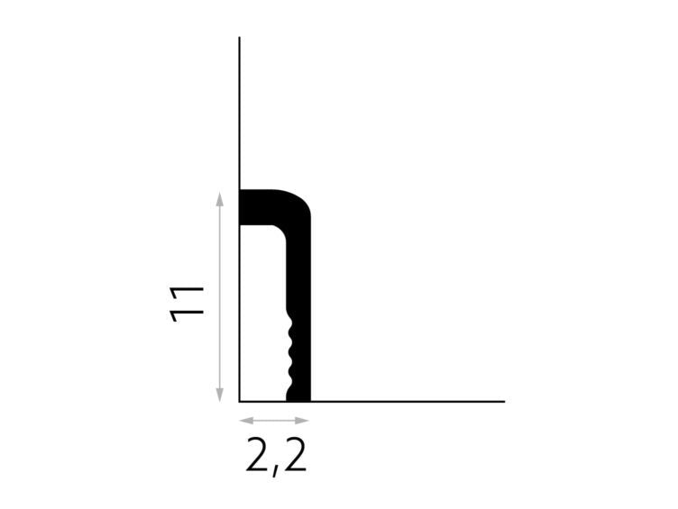 PLINTA POLIMER RIGID MD005 - 200 x 11 x 2.2 cm