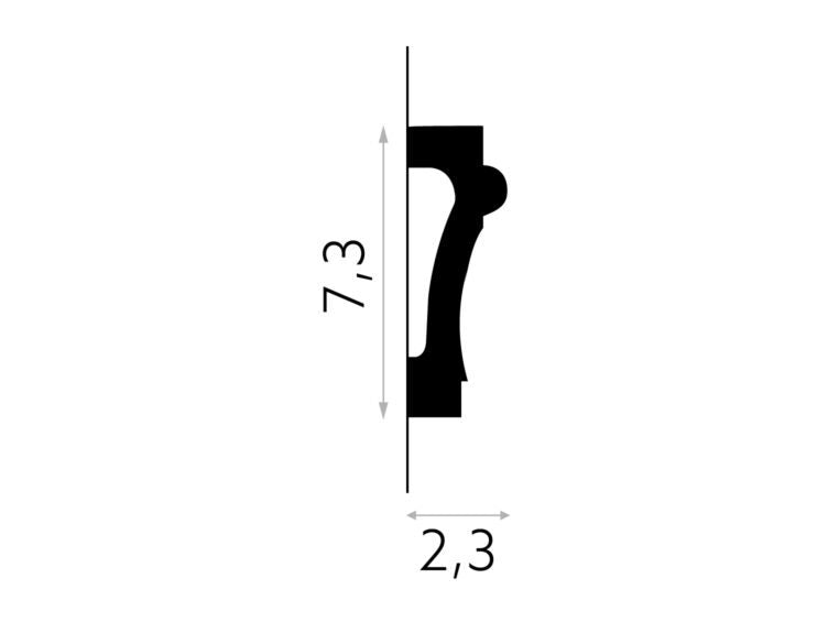 BRAU POLIMER RIGID MD007 - 200 X 7.3 X 2.3 CM