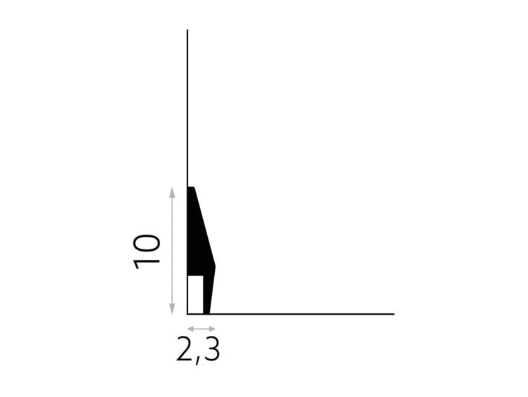 PLINTA POLIMER RIGID MD016 - 200 x 10 x 2.3 cm