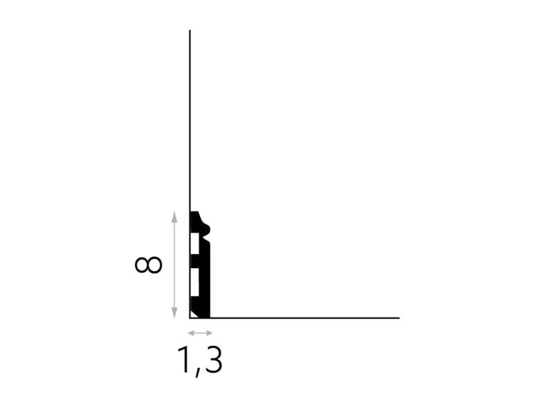 PLINTA POLIMER RIGID MD018 - 200 x 8 x 1.3 cm