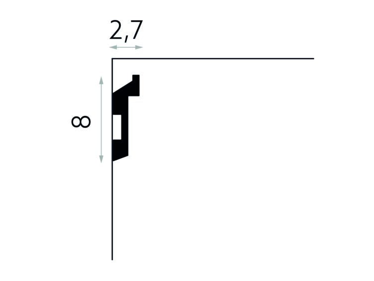 PROFIL BANDA LED MD024L - 200 x 8 x 2.7 cm