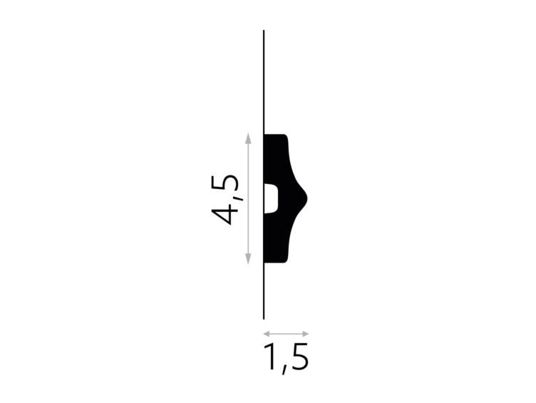 PLINTA POLIMER RIGID MD026 - 200 x 4.5 x 1.5 cm