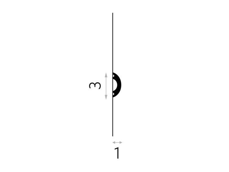 PLINTA POLIMER RIGID MD031 - 200 x 3 x 1 cm