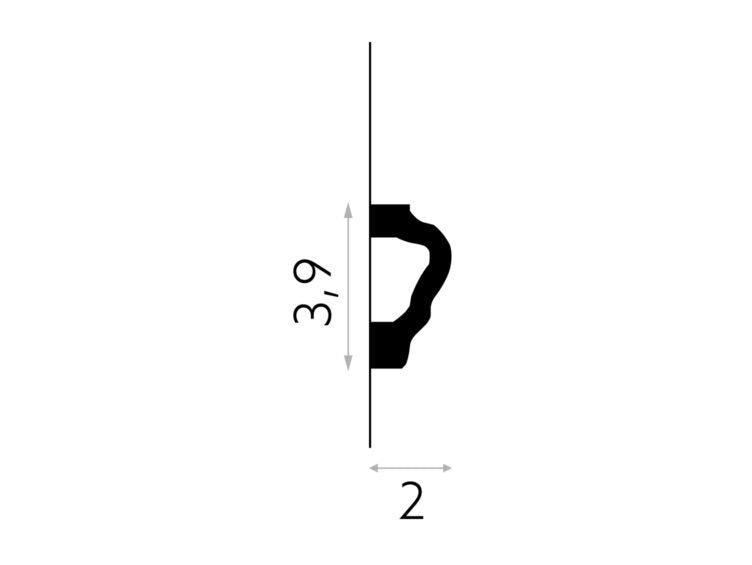 BRAU POLIMER RIGID MD255 - 200x3.9x2 cm