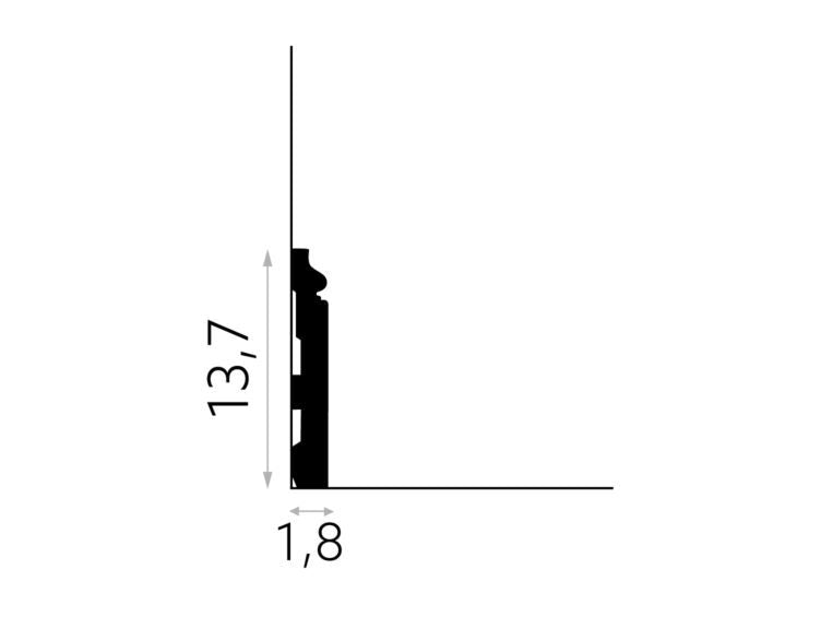 PLINTA POLIMER RIGID MD360 - 200 x 13.7 x 1.8 cm