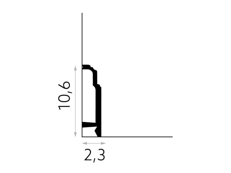 PLINTA POLIMER RIGID MD363 - 200 x 10.6 x 2.3 cm