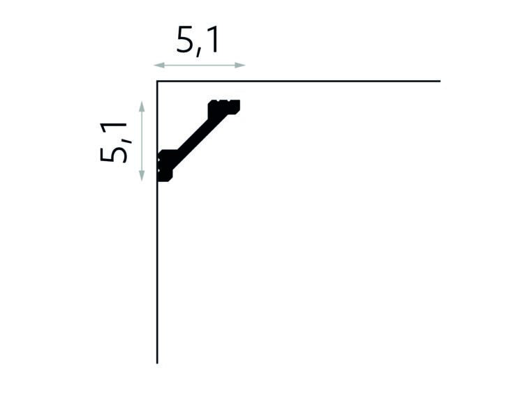 PROFIL BANDA LED MD368 - 200 x 5.1 x 5.1 cm