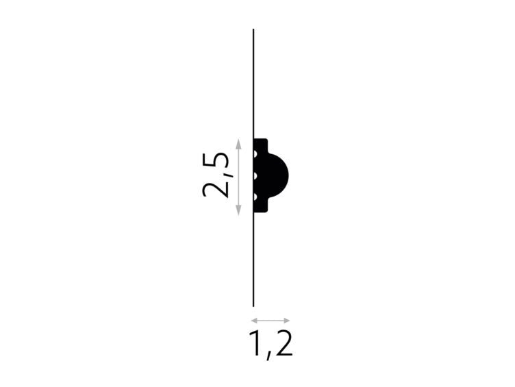 BRAU POLIMER RIGID MD413 - 200 X 2.5 X 1.2 CM