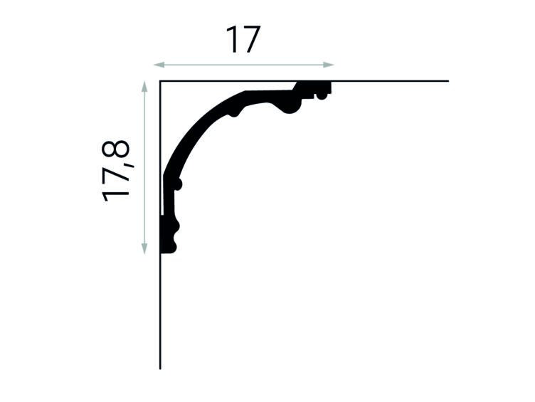 CORNISA POLIURETAN MDA109 - 200 x 17 x 17.8 cm