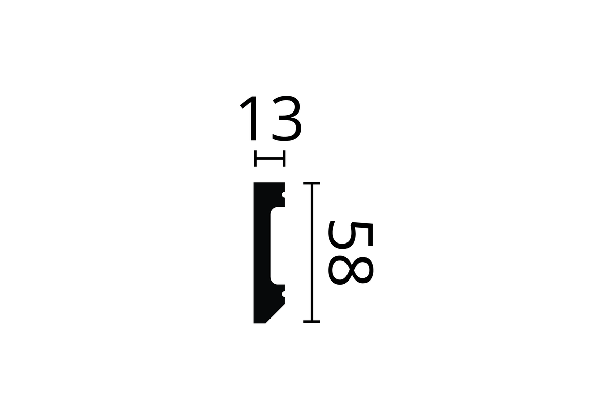 PLINTA NEAGRA POLIMER DUR FT2 - 200 x 5.8 x 1.3 cm - imagine 2