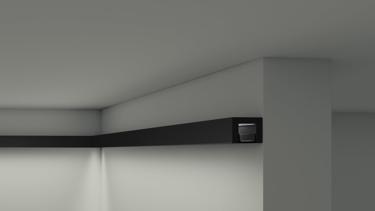 PROFIL BANDA LED NEGRU POLIMER DUR IL12 - 200 x 2.5 x 2 cm - Decorevo