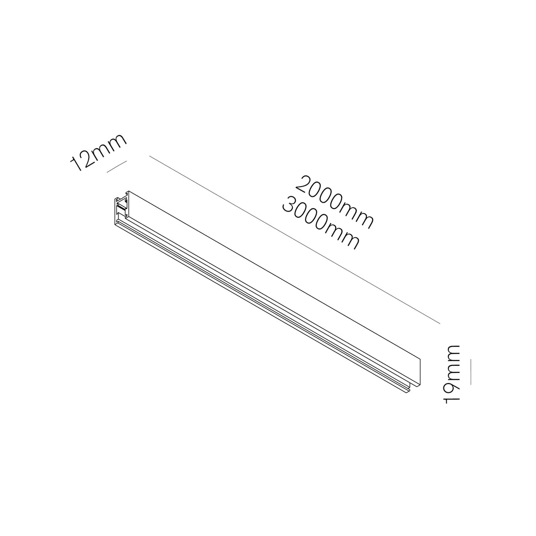 Șină Magnetică Aplicată Mini 3m 48V