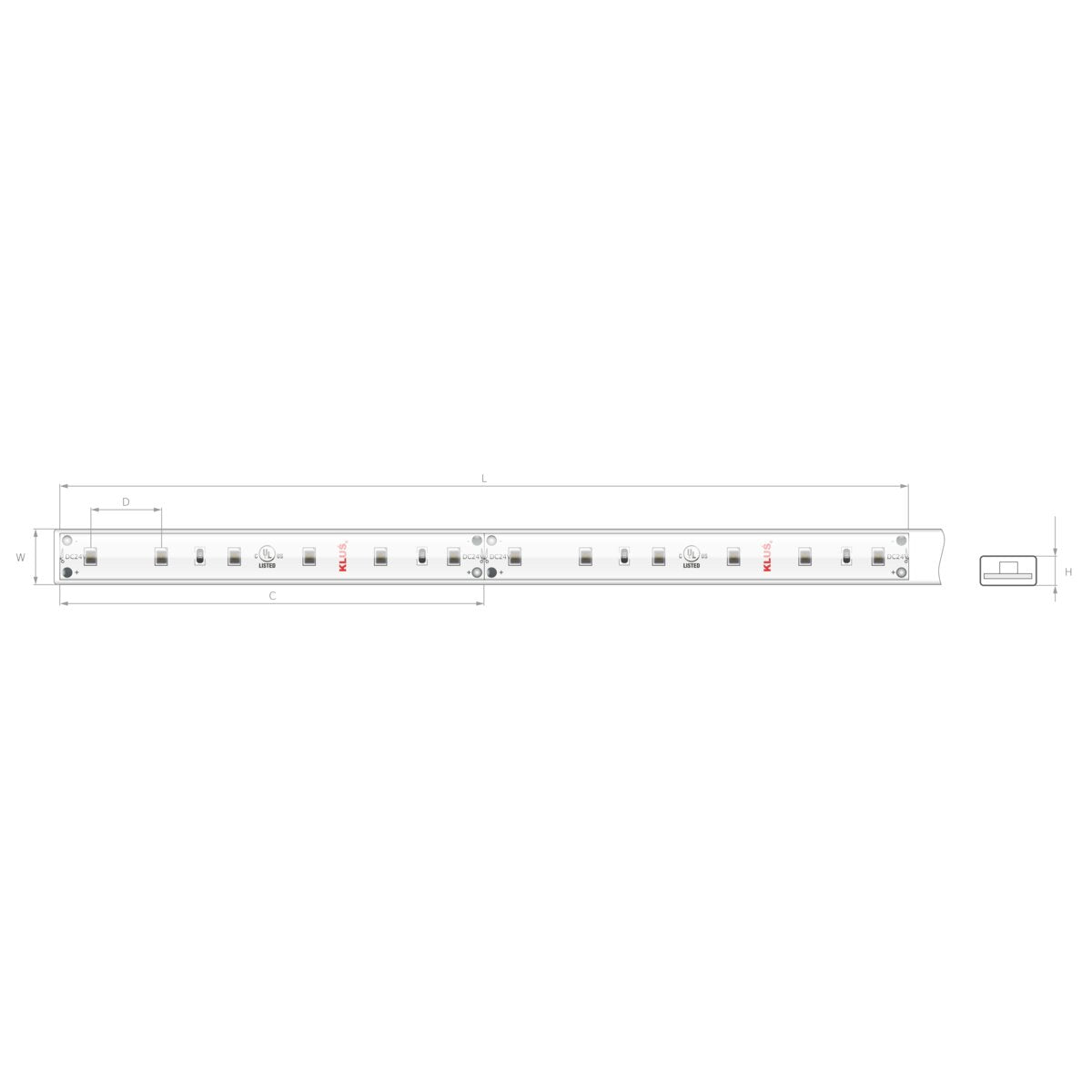 Bandă LED albastră 24V 4,8 W/m, 60 LED/m, IP65, 10×4 mm