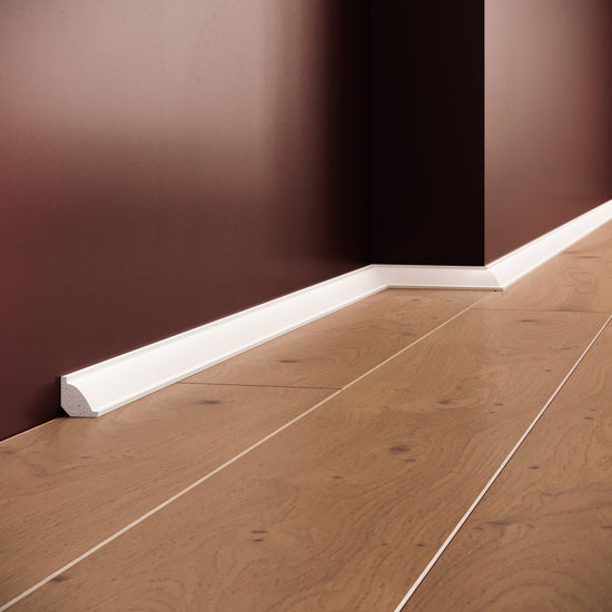 Cornisa decorativa din polimer rigid C2 - 2.2x2.2x200 cm - exemplu montaj