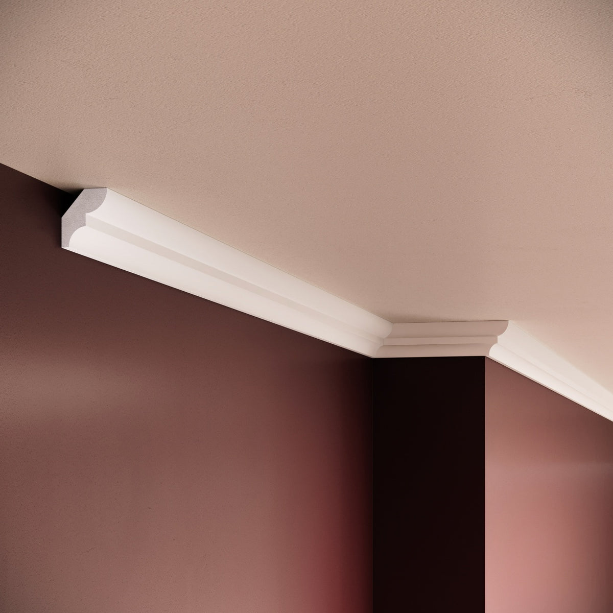 Cornisa decorativa din polimer rigid C3 - 2.8x2.8x200 cm - Decorevo
