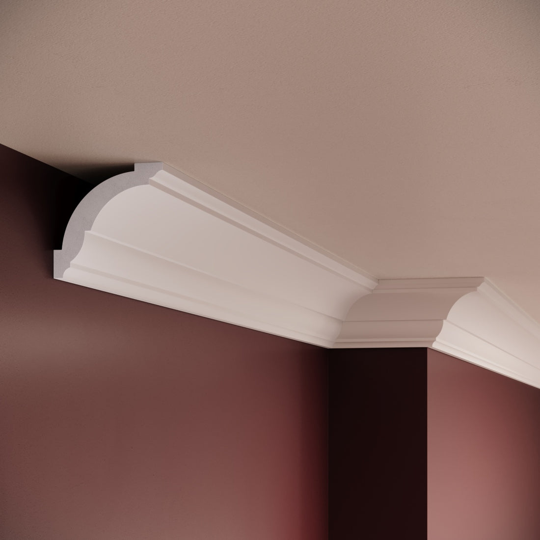 Cornisa decorativa din polimer rigid C7 - 7.8x6.6x200 cm - Decorevo