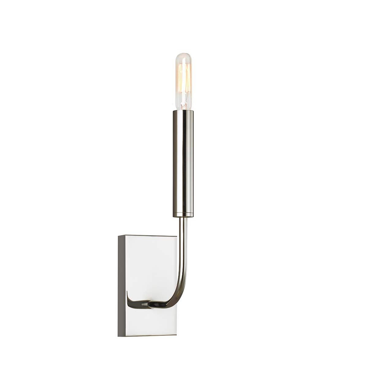 Aplică de perete Brianna – 1 bec, design minimalist clasic, Finisaj Nichel Lustruit