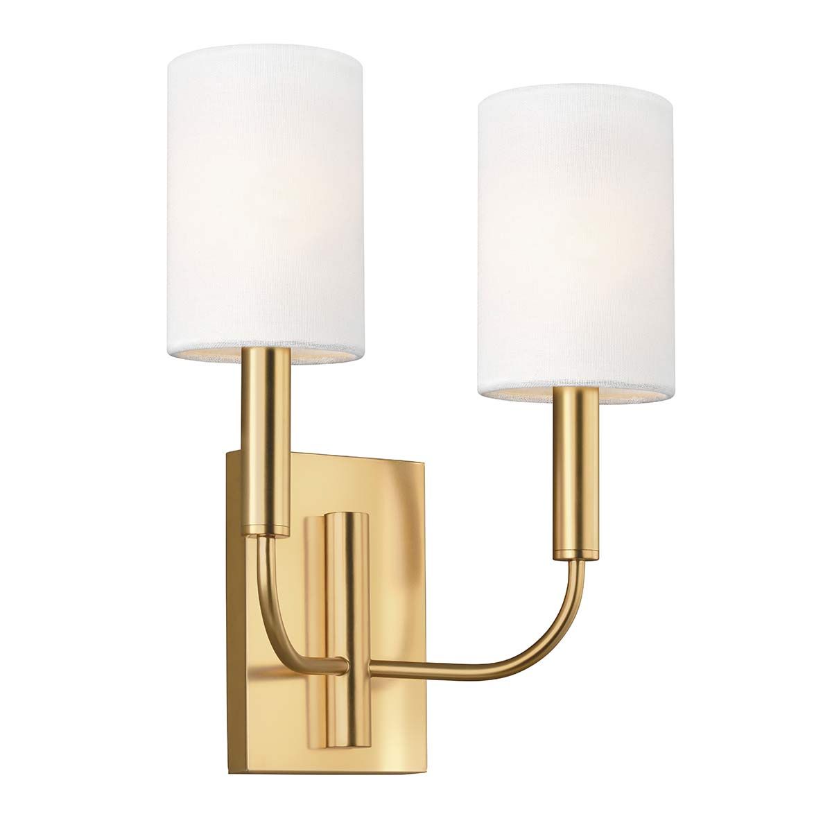 Aplică de perete Brianna – 2 becuri, Finisaj Burnished Brass