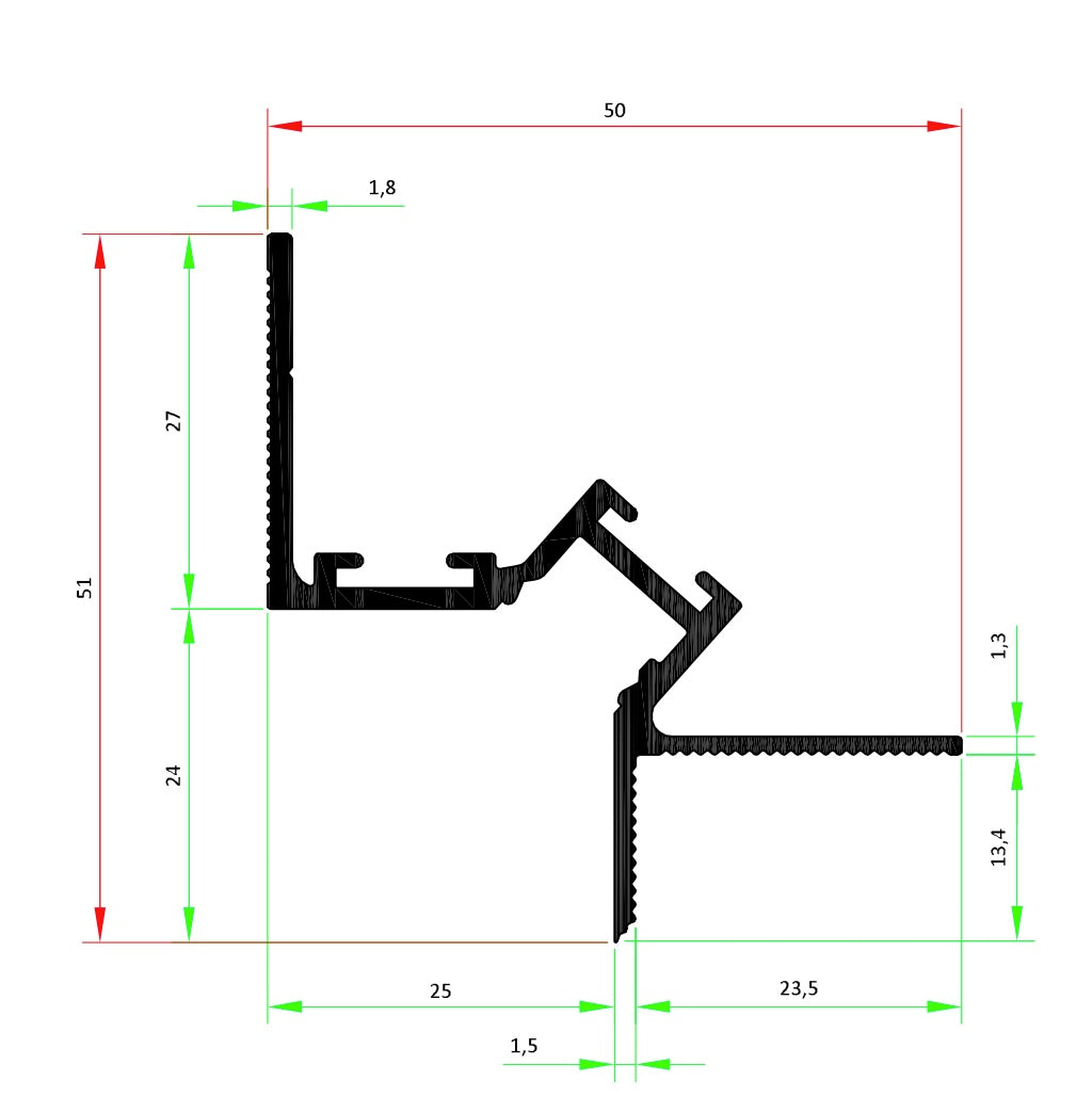 Profil Shadow Gap Tip Scafǎ Ascunsǎ ILLU-A - Decorevo