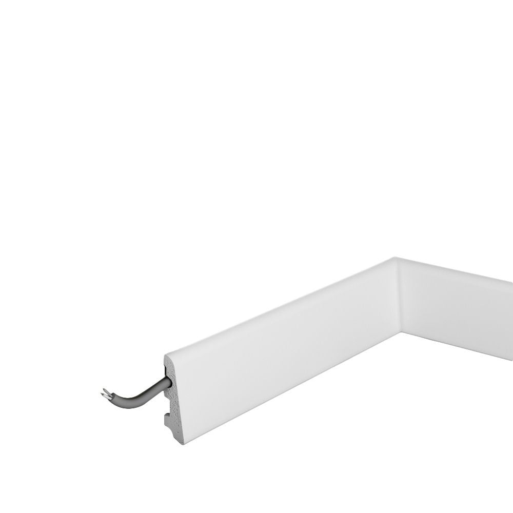 Plinta decorativa din polimer rigid S16 - 5.8x1.8x200 cm - exemplu montaj