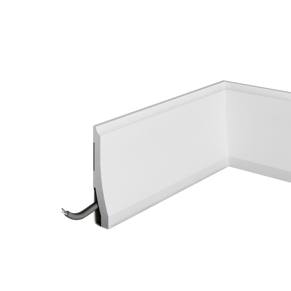 Plinta decorativa din polimer rigid S21 - 12x2.5x200 cm - exemplu montaj
