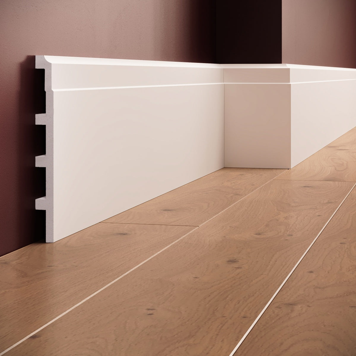 Plinta decorativa din polimer rigid S26 - 17.5x1.8x200 cm - Decorevo