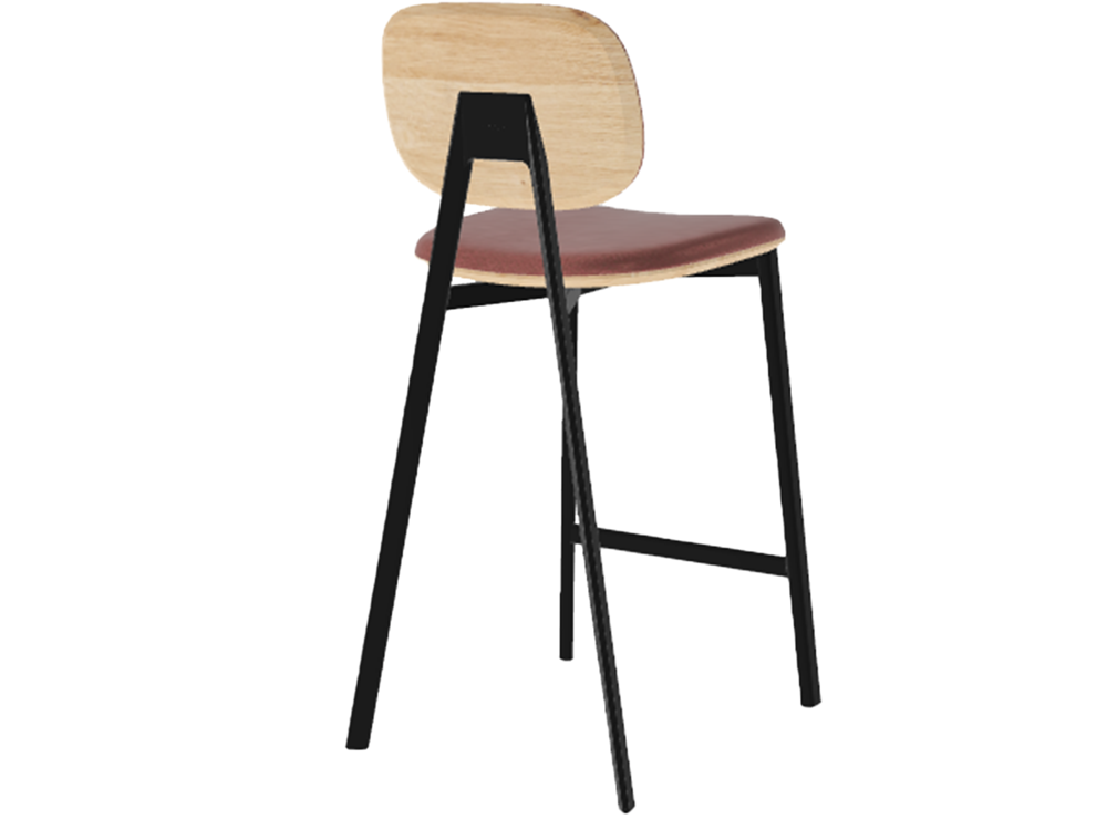 Scaun de bar furniruit/tapițat TATA6