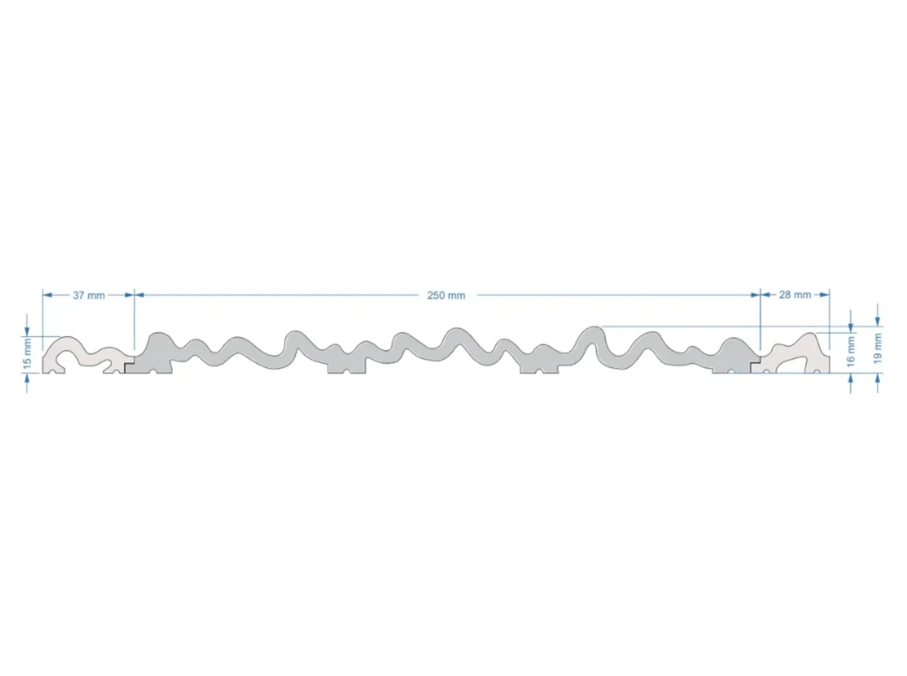 Terminație stânga pentru riflaj decorativ Aria WP005L