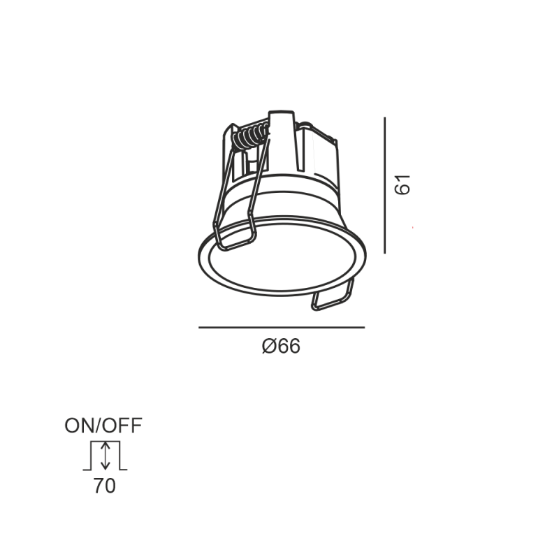 INVISIBLE MINI R TRIM - schema dimensiuni