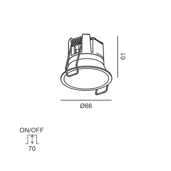 INVISIBLE MINI R TRIM - schema dimensiuni