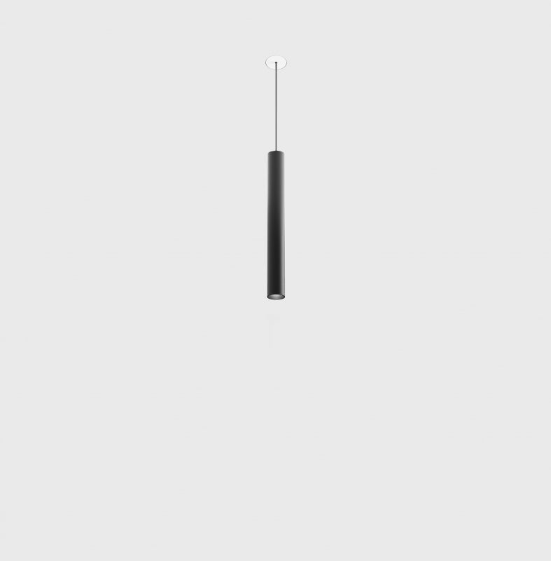 Corp de iluminat LED suspendat TUB S P 200 NANO TRIMLESS – D30mm, H200mm, bază încastrată fără ramă, IP20